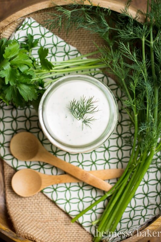 Homemade Buttermilk Ranch Dressing | www.themessybakerblog.com