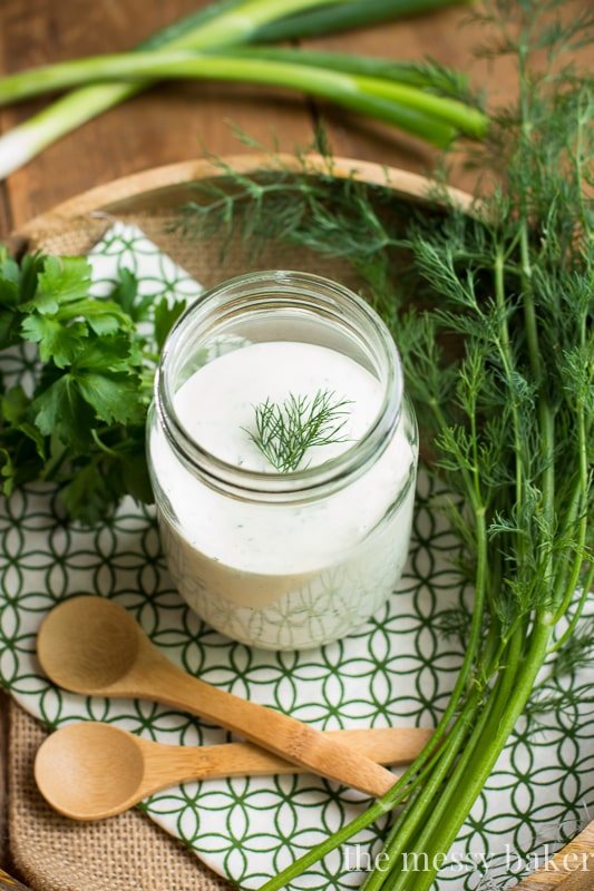 Homemade Buttermilk Ranch Dressing | www.themessybakerblog.com