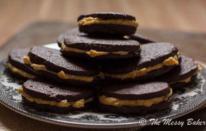 Homemade Oreo Cookies with Pumpkin Buttercream | www.themessybakerblog.com -8870