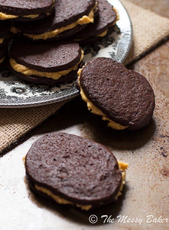 Homemade Oreo Cookies with Pumpkin Buttercream