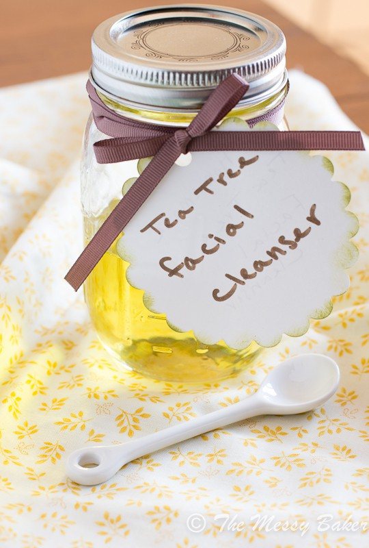 Homemade Tea Tree Oil Facial Cleanser | www.themessybakerblog.com -7720