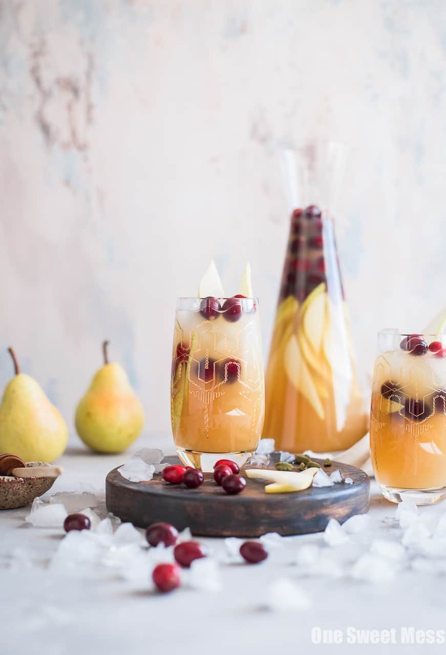 Honey Cardamom Pear Sangria