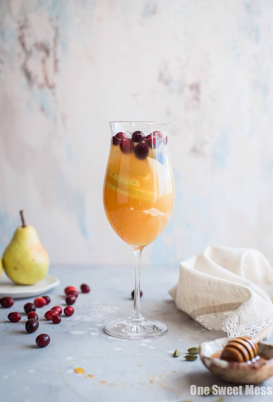 Honey Pear Cardamom Sangria