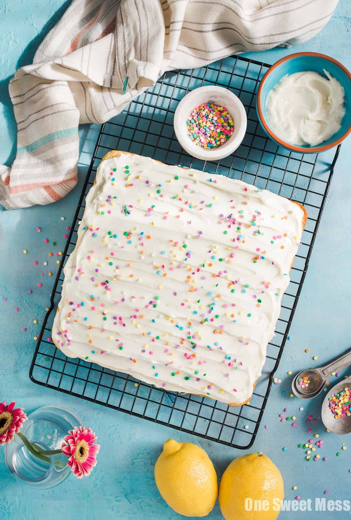 Lemon Buttermilk Cake with Cream Cheese Frosting {Gluten-Free}