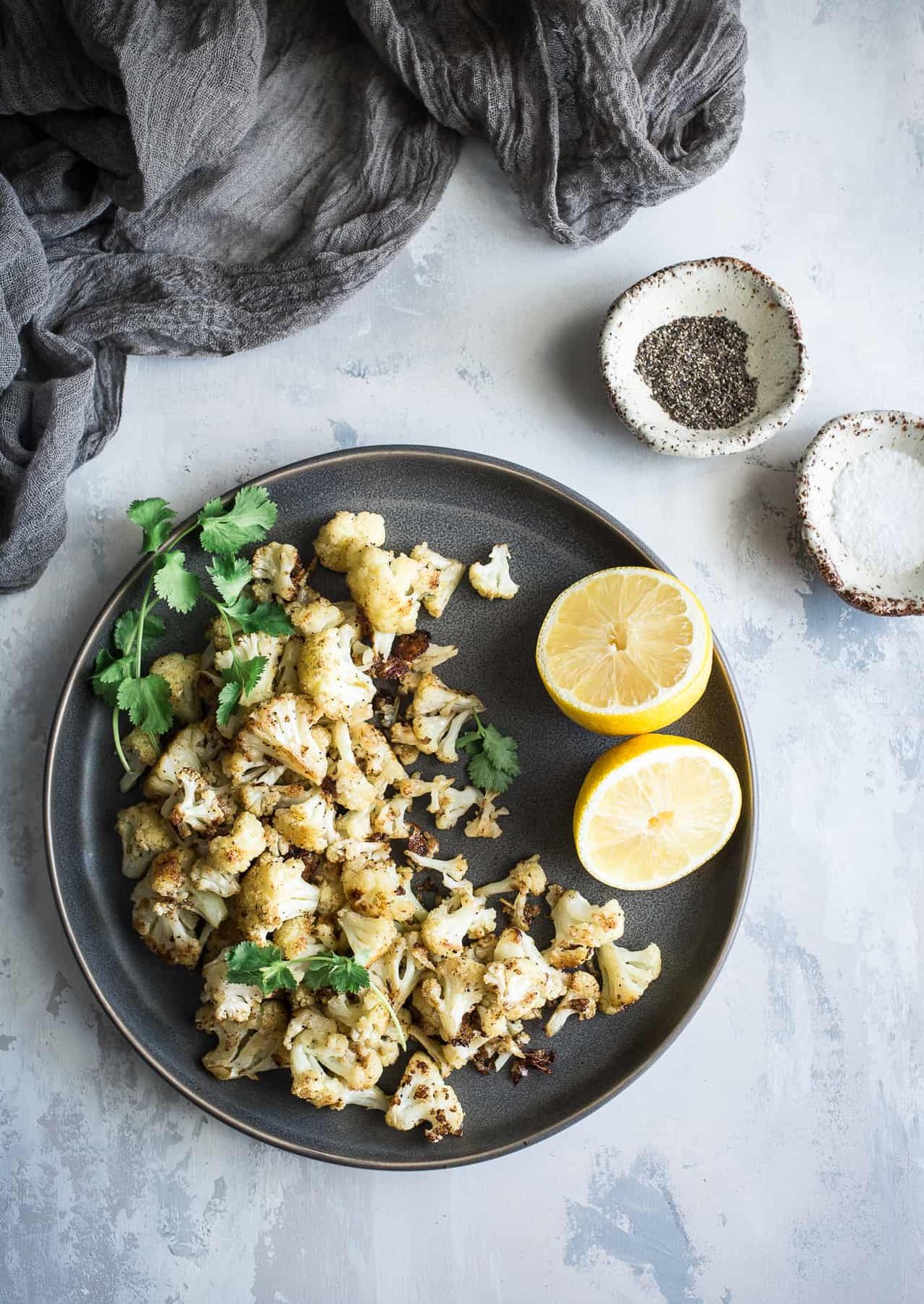 Lemon Pepper Parmesan Roasted Cauliflower