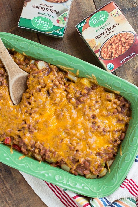 Loaded Baked Potato & Baked Bean Casserole