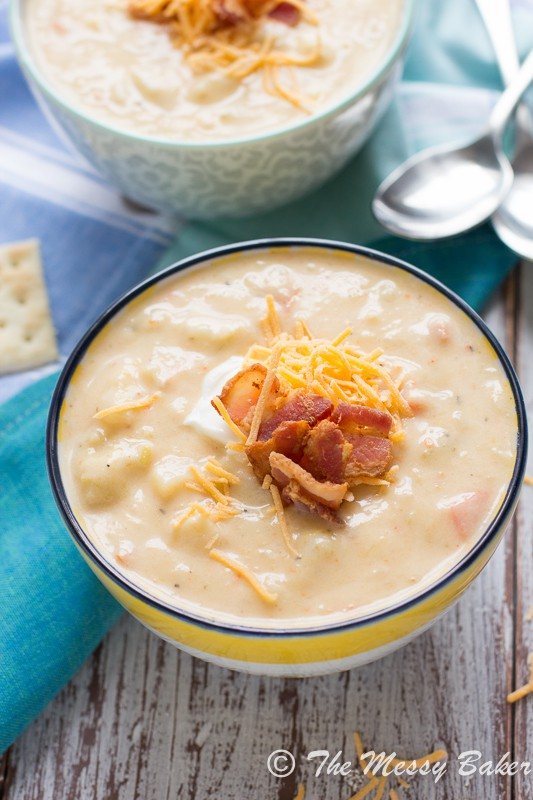 Loaded Potato Soup from www.themessybakerblog.com