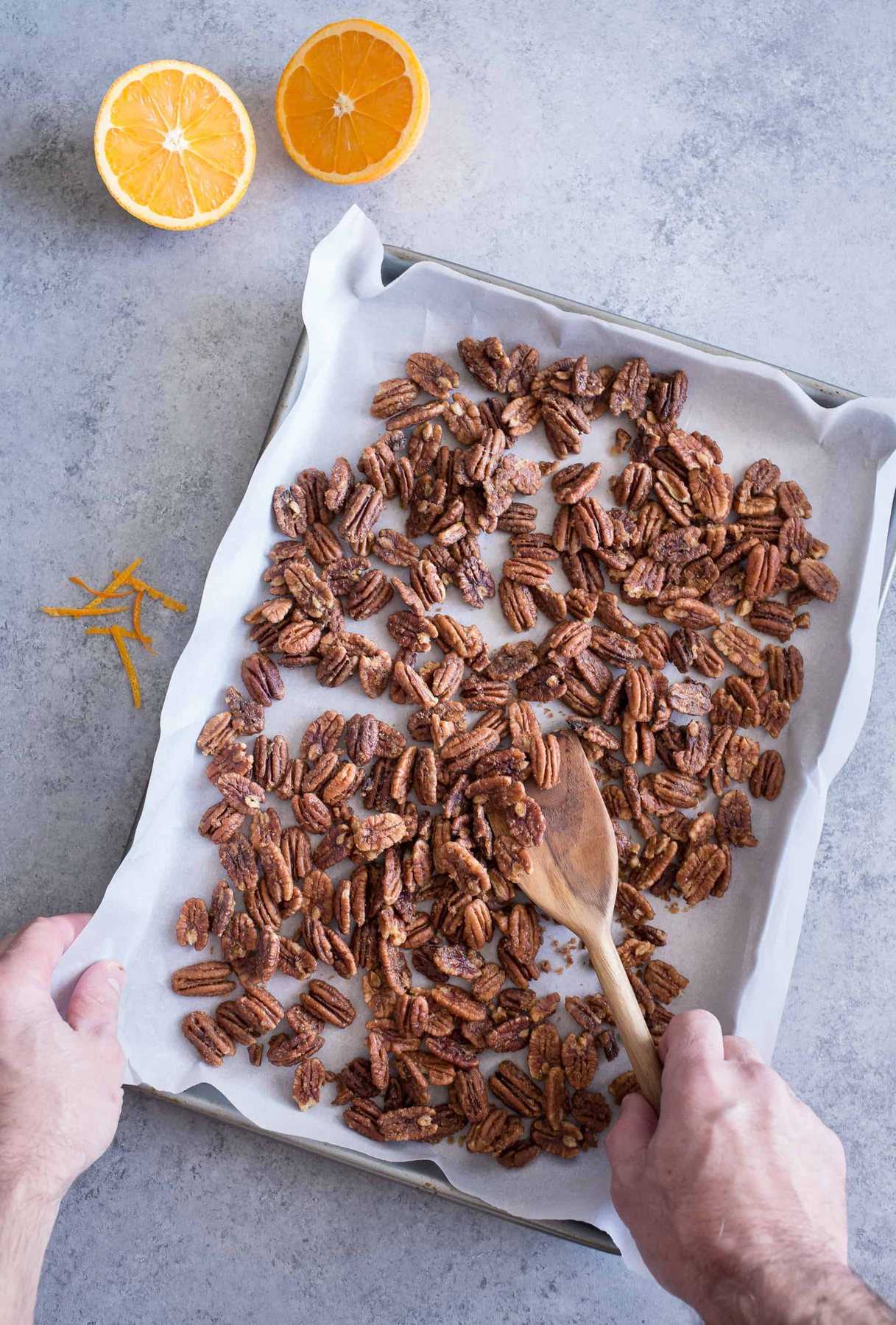 Maple-Orange Roasted Pecans | This naturally sweetened, gluten-free snack is bursting with the flavors of maple and orange.