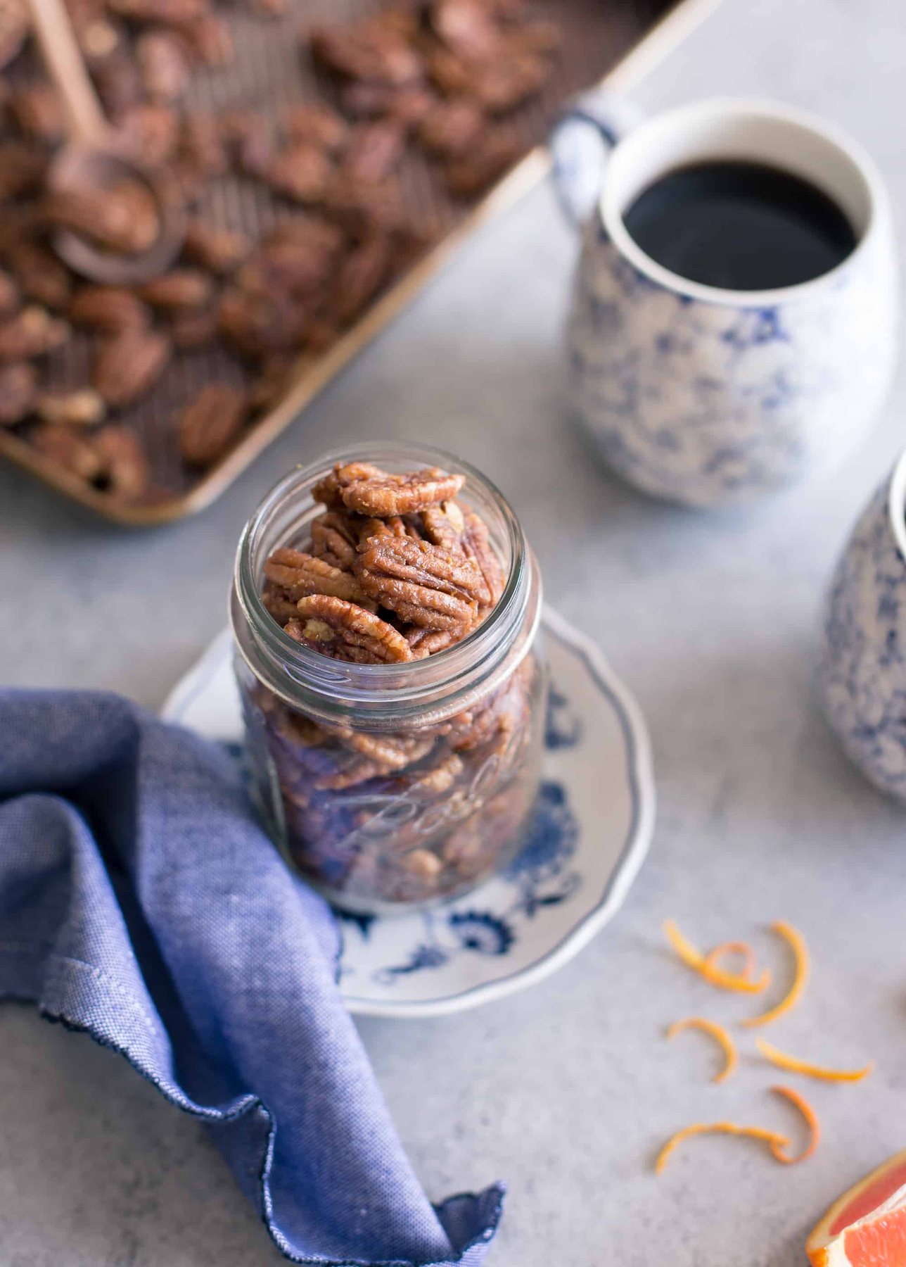 Maple-Orange Roasted Pecans | This naturally sweetened, gluten-free snack is bursting with the flavors of maple and orange.