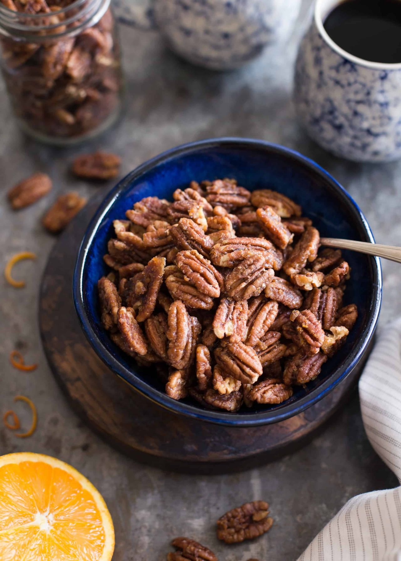 Maple-Orange Roasted Pecans
