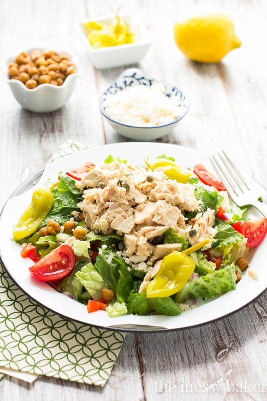 Mediterranean Chopped Salad with Tuna