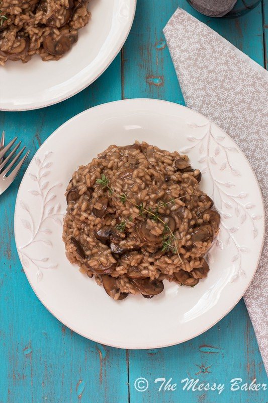 Mushroom Risotto from www.themessybakerblog.com