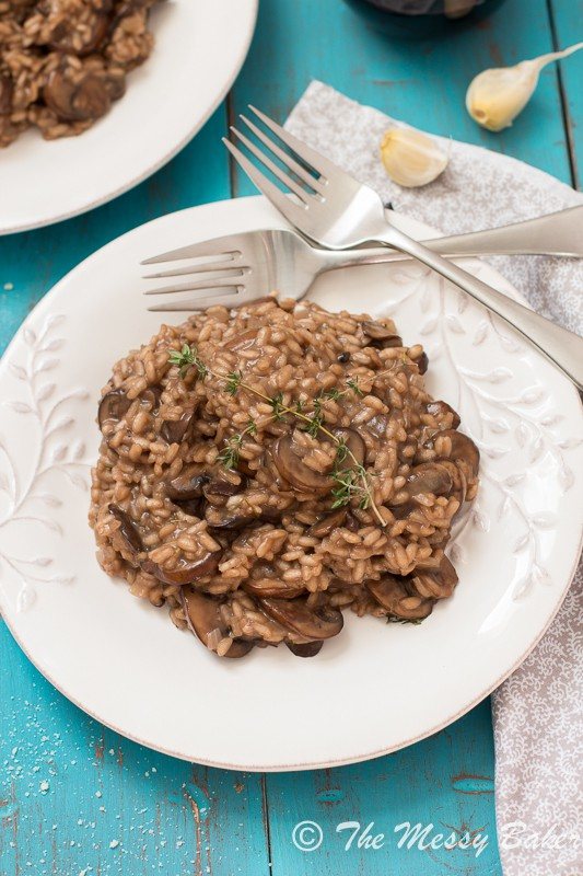 Mushroom Risotto from www.themessybakerblog.com