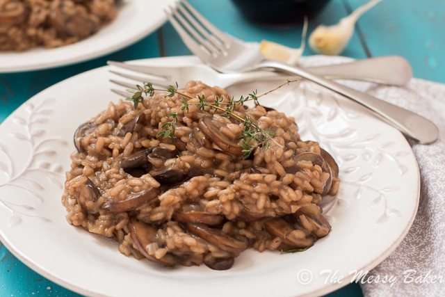 Mushroom Risotto from www.themessybakerblog.com