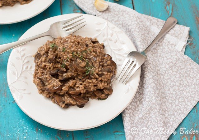 Mushroom Risotto from www.themessybakerblog.com