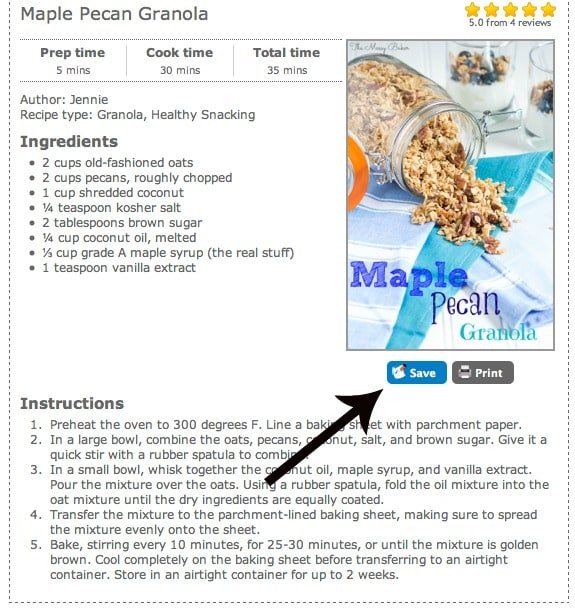 Screen Shot Recipe