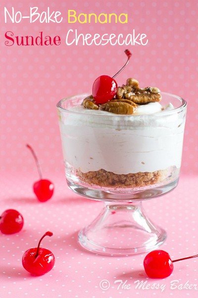 No-Bake Banana Sundae Cheesecake