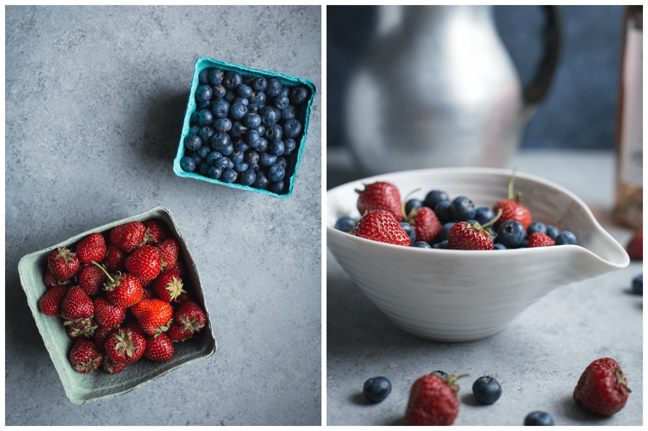 No-Bake Lemon Cheesecake with Rosé Glazed Berries