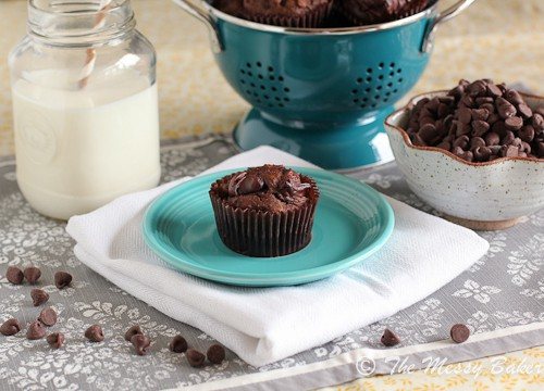 Nutella Swirl Pumpkin Chocolate Muffins {www.themessybakerblog.com}-4817
