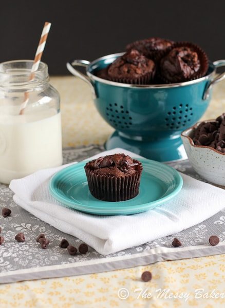 Nutella Swirl Pumpkin Chocolate Muffins {www.themessybakerblog.com}-4807