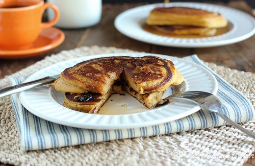 Orange Pumpkin Pancakes {www.themessybakerblog.com}-4689