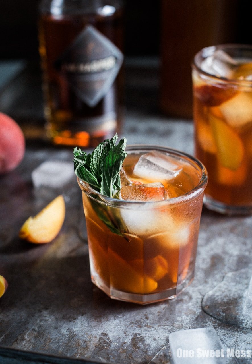 Peach Arnold Palmer with Bourbon