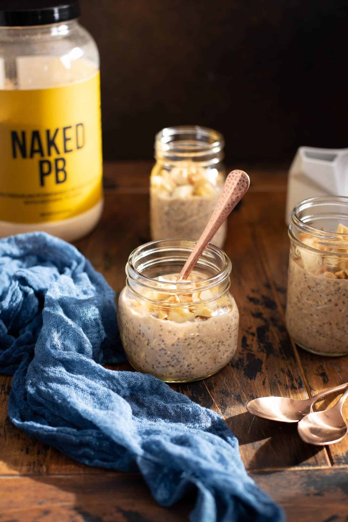 Peanut Butter Banana Bread Overnight Oats