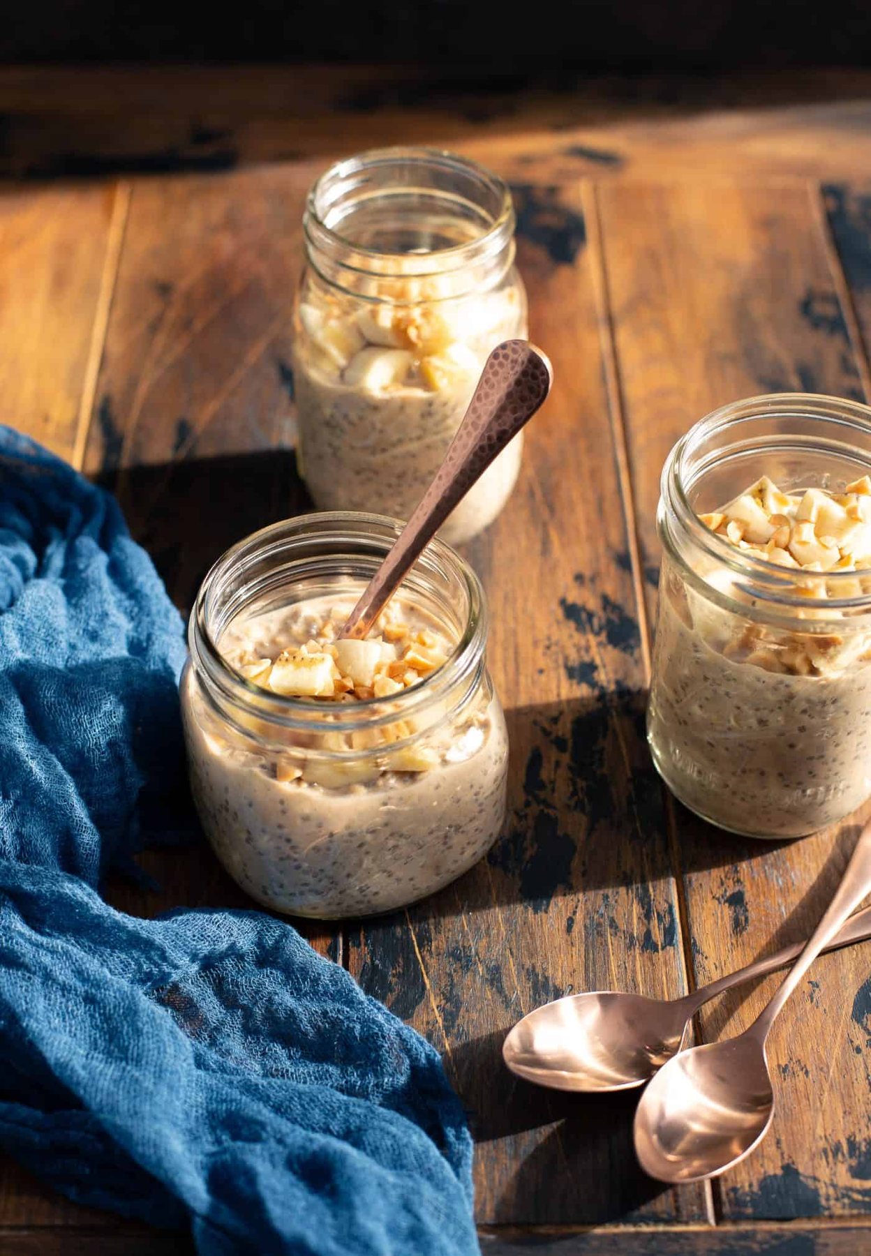 Peanut Butter Banana Bread Overnight Oats