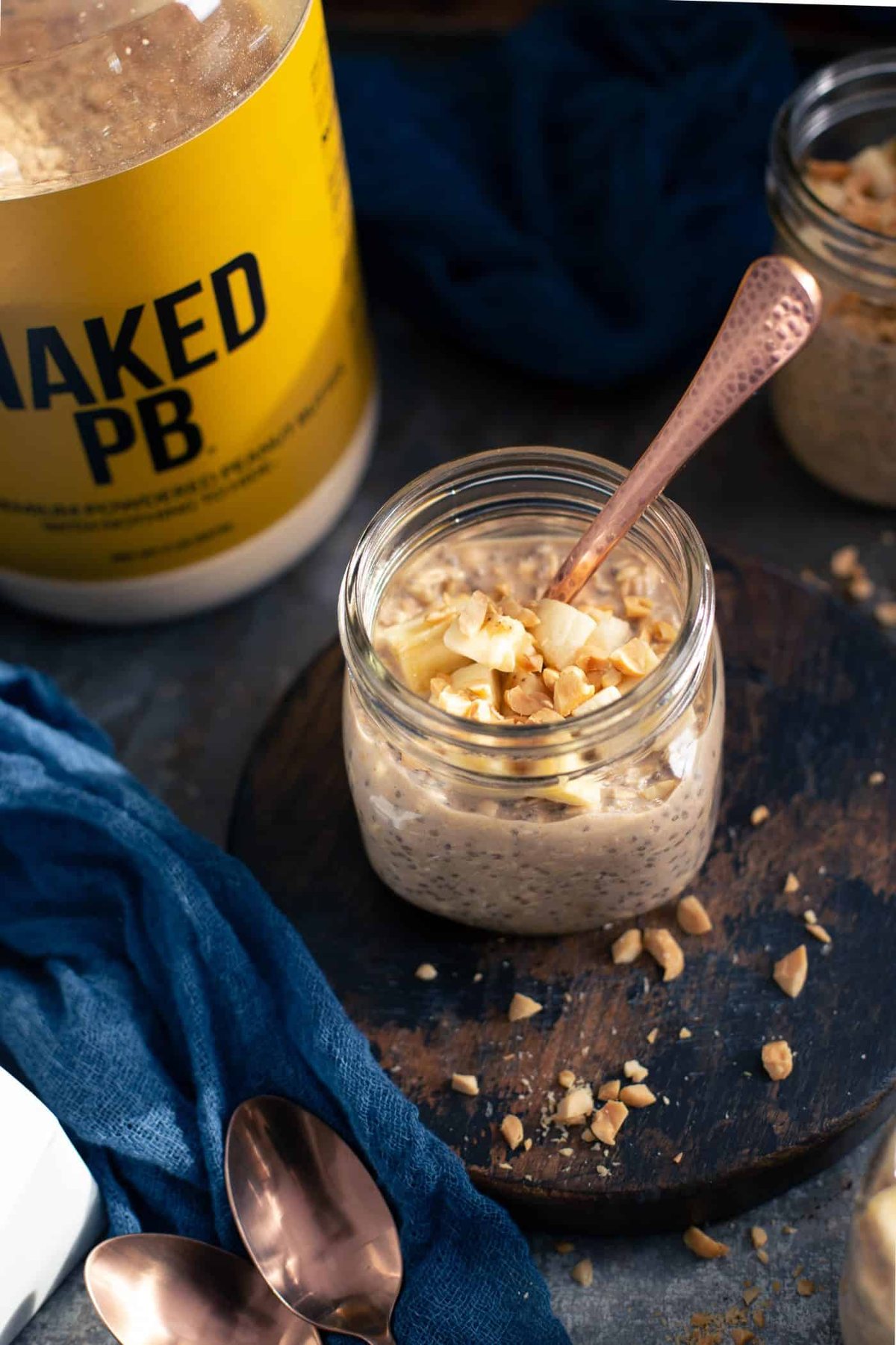 Peanut Butter Banana Bread Overnight Oats