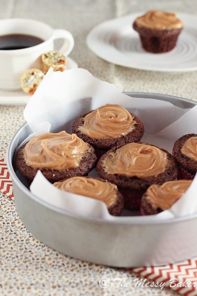 Peanut Butter Cup Stuffed Chocolate Muffins-5801