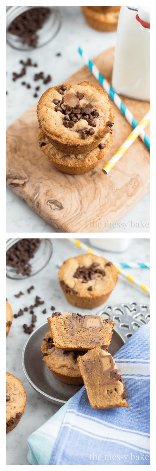 Peanut Butter Reese's Cup Blondies | www.themessybakerblog.com