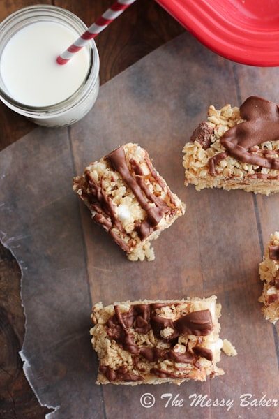 Peanut Butter Snickers Rice Crispy Treats-4854