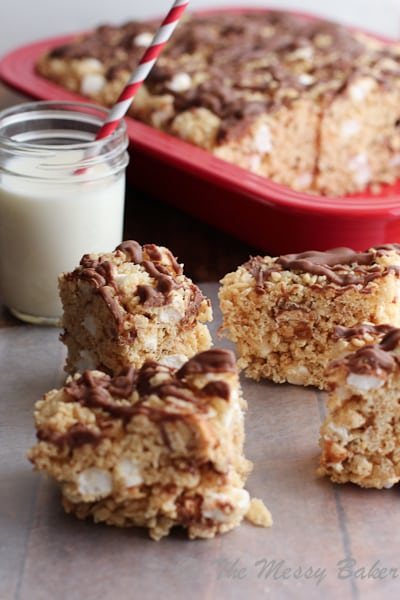Peanut Butter Snickers Rice Crispy Treats-4864