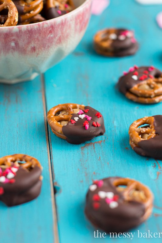 Peanut Butter Stuffed Chocolate Covered Pretzels