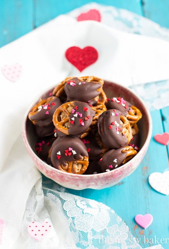 Peanut Butter Stuffed Chocolate Covered Pretzels