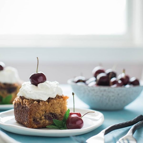 Pecan Glazed Cherry Buttermilk Cake