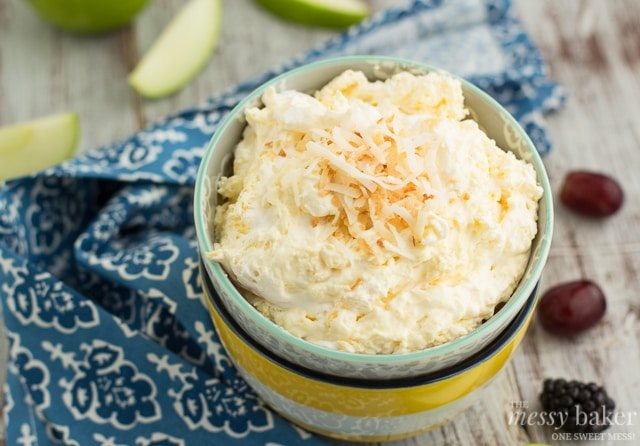 Pina Colada Fruit Dip | www.themessybakerblog.com