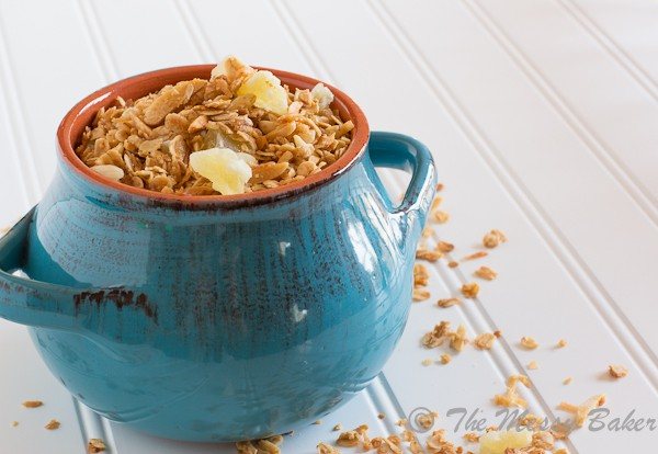 Pina Colada Granola | www.themessybakerblog.com-6747