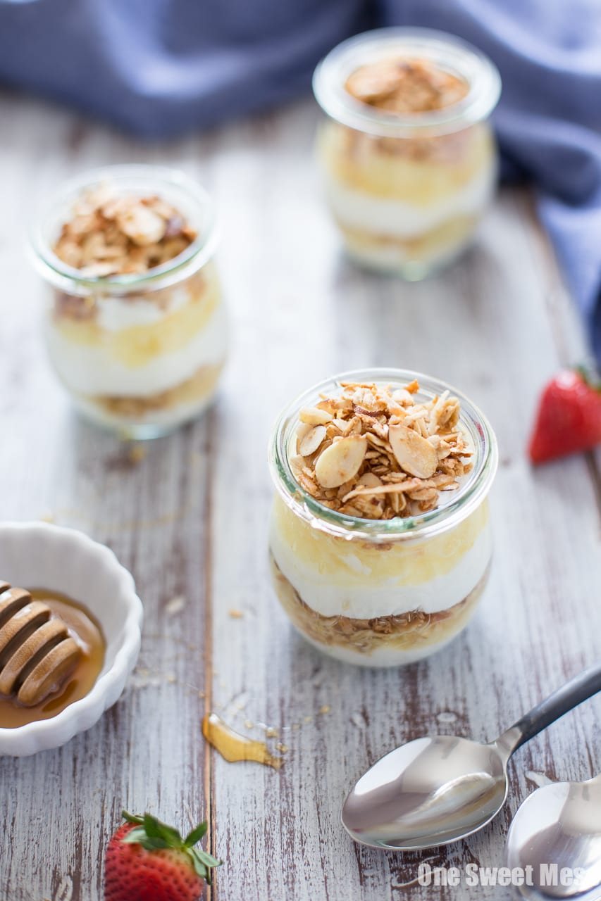Pina Colada Yogurt and Honey Parfait