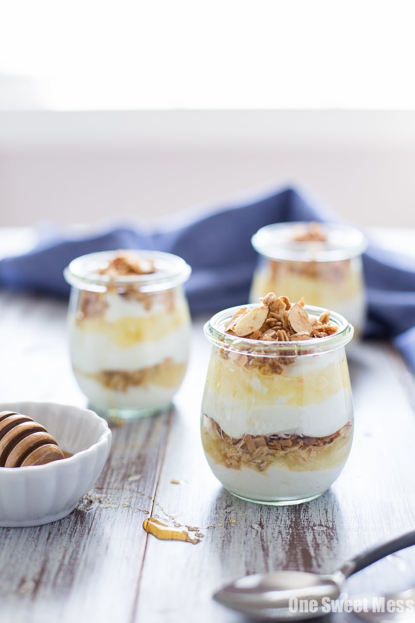Pina Colada Yogurt and Honey Parfait