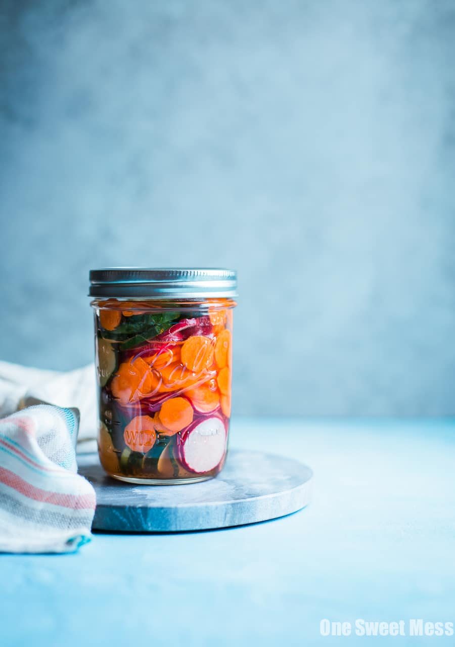 Pineapple Soy Glazed Chicken Bahn Mi Salad with Peanut Dressing