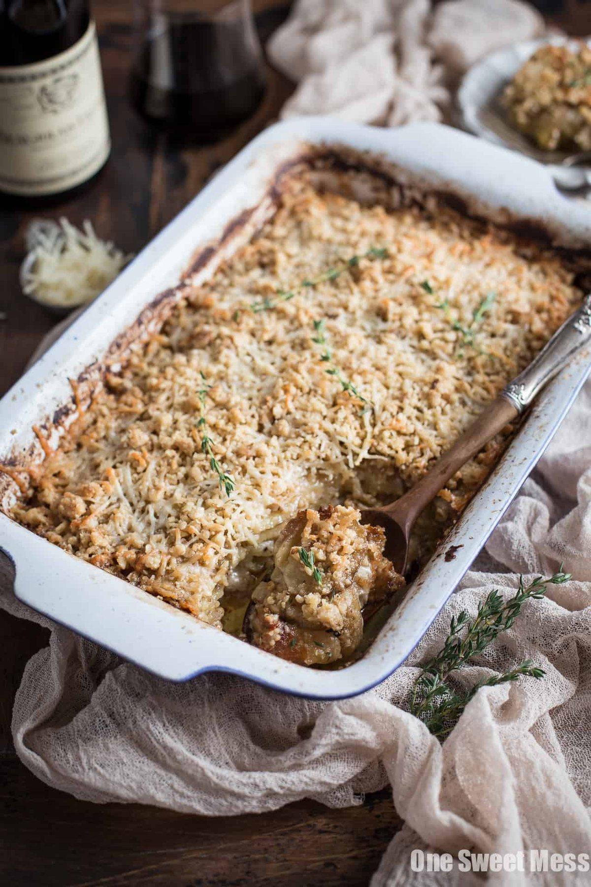 Potato Leek Gratin: This creamy spring side dish is loaded with cheese and topped with a toasted walnut crumble.