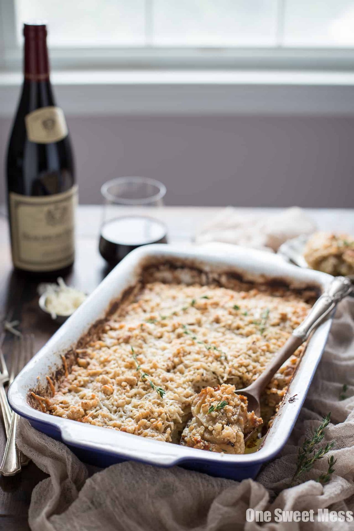 Potato Leek Gratin: This creamy spring side dish is loaded with cheese and topped with a toasted walnut crumble.