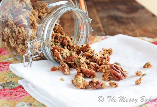Pumpkin & Apple Butter Granola {www.themessybakerblog.com}-4932