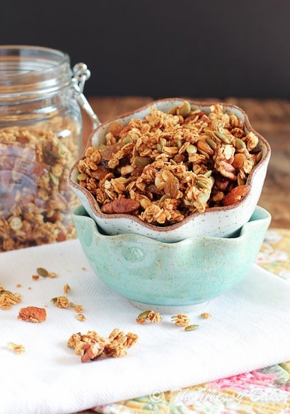 Pumpkin & Apple Butter Granola {www.themessybakerblog.com}-4940