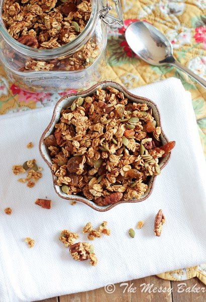 Pumpkin & Apple Butter Granola {www.themessybakerblog.com}-4946