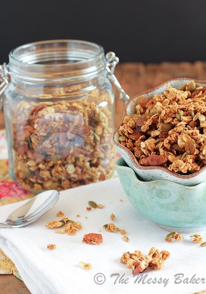 Pumpkin & Apple Butter Granola {www.themessybakerblog.com}-4942