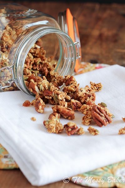 Pumpkin & Apple Butter Granola {www.themessybakerblog.com}-4935