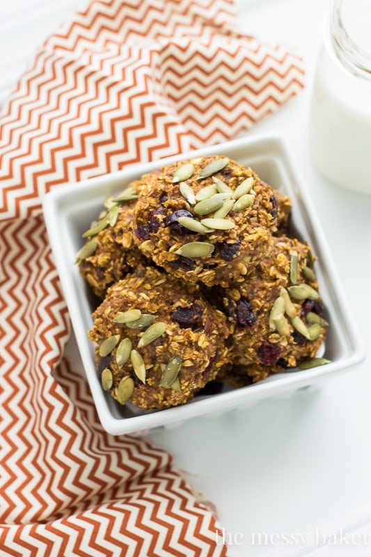 Pumpkin Banana Breakfast Cookies {Gluten-Free + Vegan}
