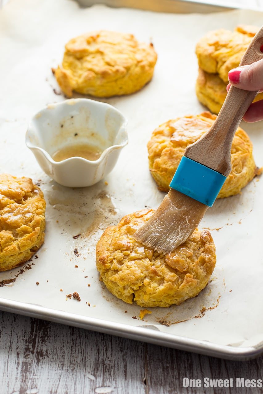 Pumpkin Biscuits with Brown Sugar Pumpkin Spice Glaze